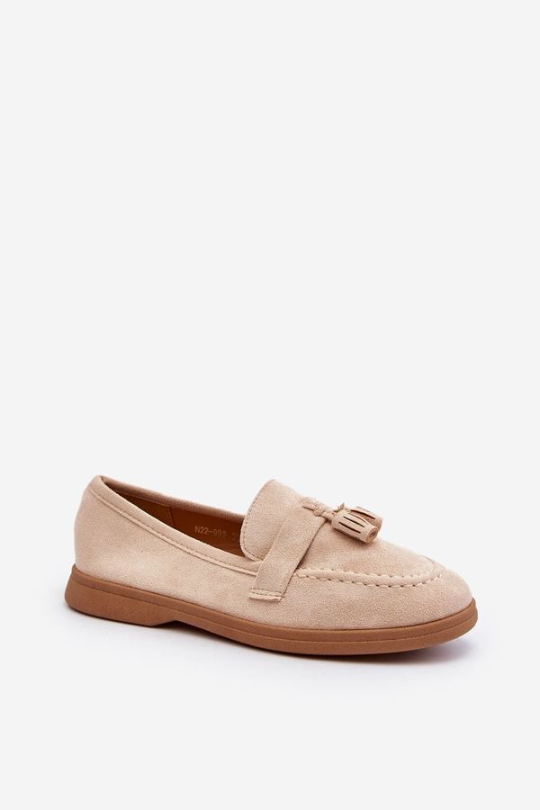 FC3 FC3 Women's Suede Moccasins Beige Dansitu