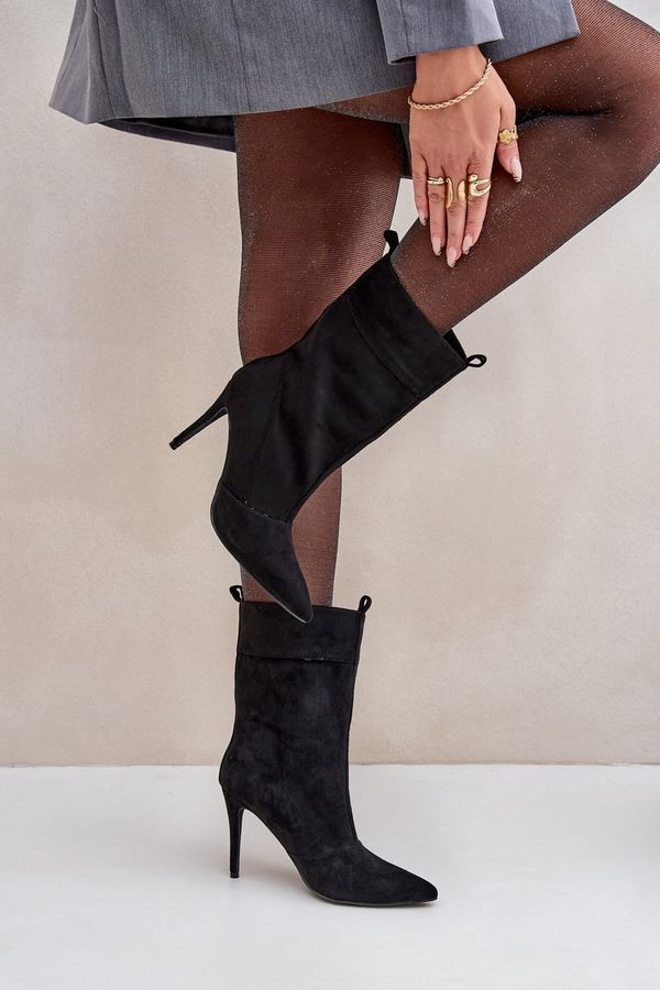 FG2 FG2 Black Stiletto Boots Ellinore