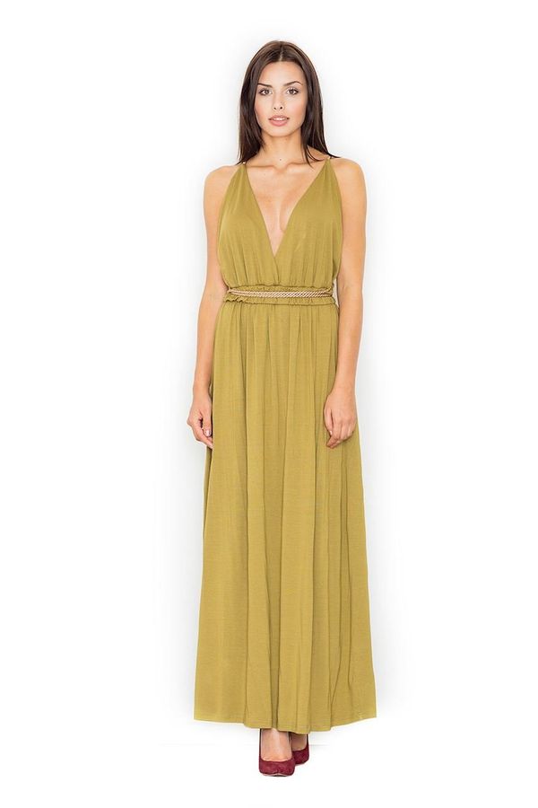 Figl Figl Woman's Dress M483 Light Olive