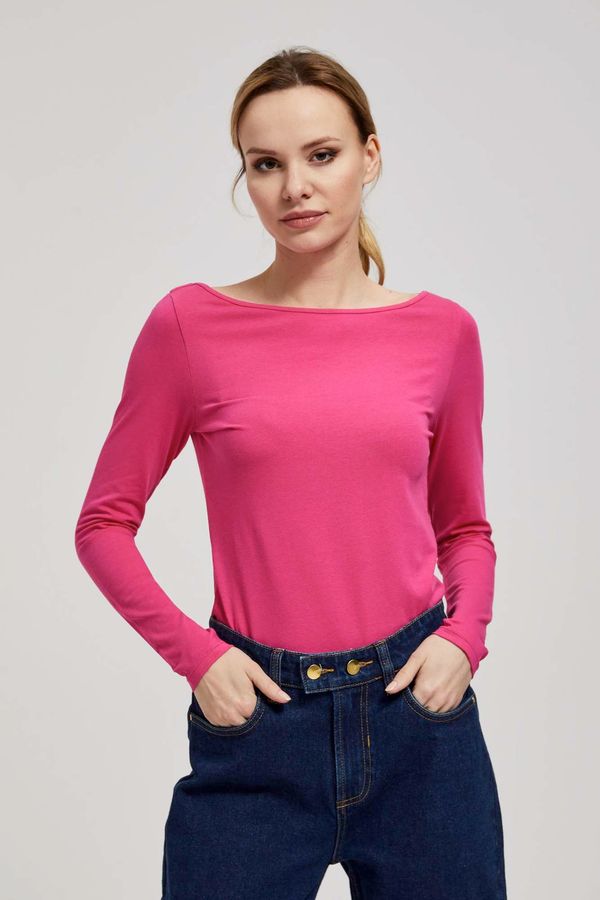 Moodo Fitted blouse with long sleeves