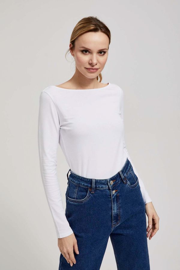 Moodo Fitted blouse with long sleeves