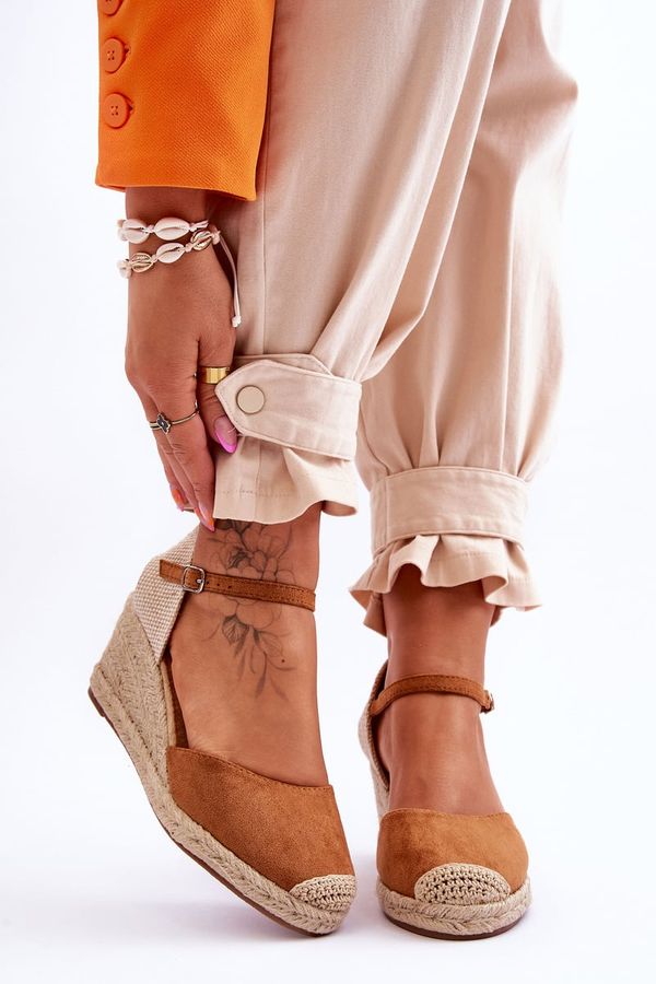 FJ1 FJ1 Suede Espadrilles Wedge Sandals camel Cammer