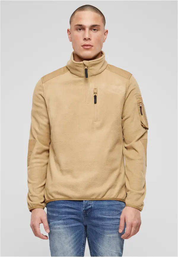 Brandit Fleece Troyer Ripstop Camel