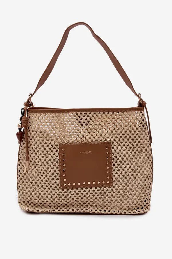 FLORA & CO Flora&amp;Co bež torba z obeskom za ključe