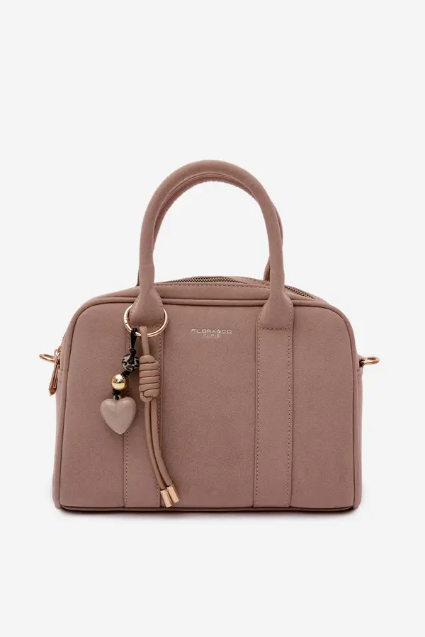 FLORA & CO Flora&amp;Co bež torbica iz eko semiša