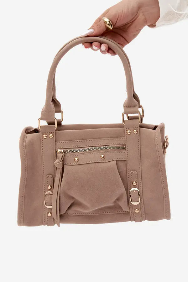 FLORA & CO Flora&amp;Co bež torbica v imitaciji semiša Lendra