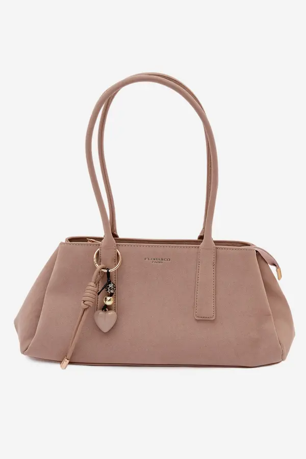 FLORA & CO Flora&amp;Co bež torbica z obeskom