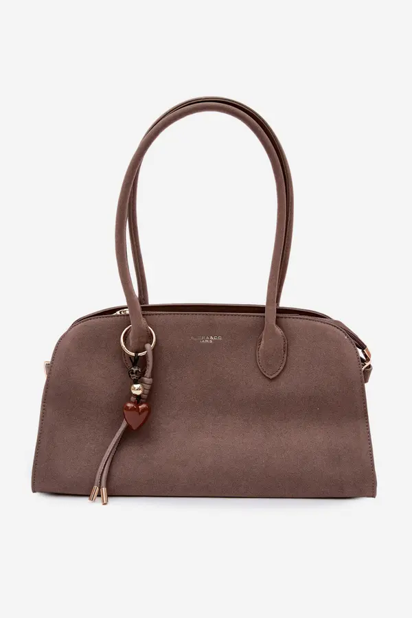 FLORA & CO Flora&amp;Co Eco Semiš bež torba z obeskom
