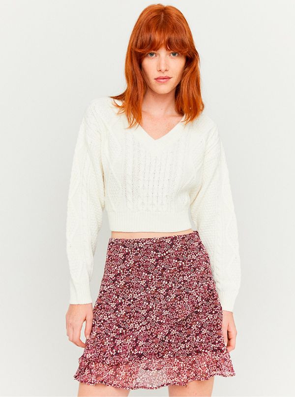 TALLY WEiJL Flowered Wine Skirt TALLY WEiJL - Women