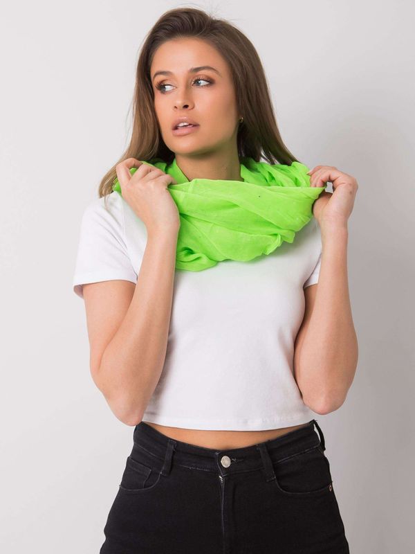 Fashionhunters Fluo green viscose neck warmer