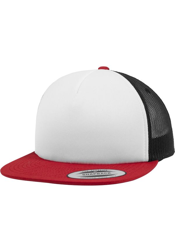 Flexfit Foam Trucker with White Front Red/wht/blk