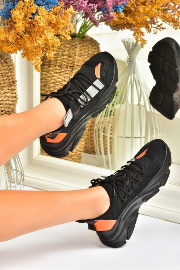 Fox Shoes Fox čevlji Črna tkanina Ženske superge