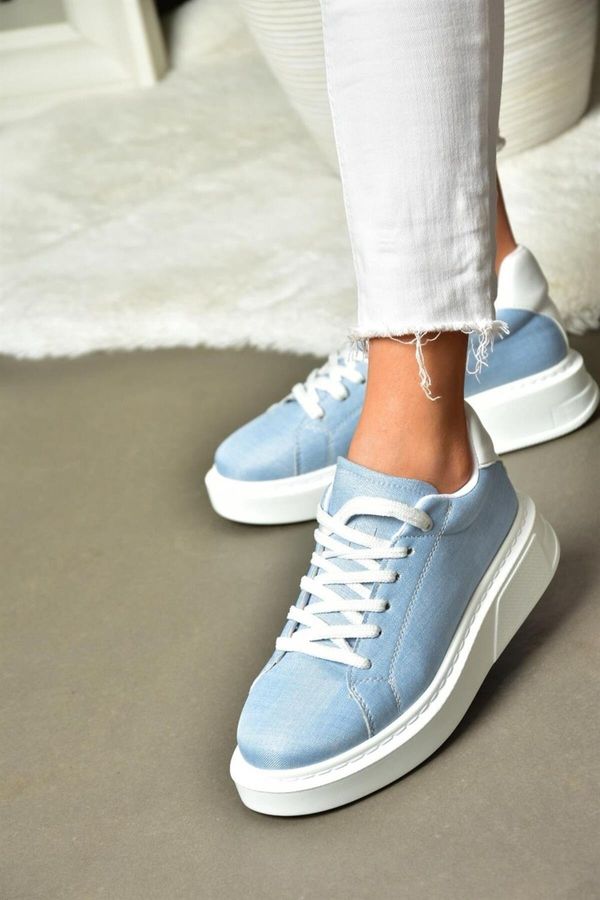 Fox Shoes Fox čevlji P848231410 modri/beli Ženske športne čevlje Superge