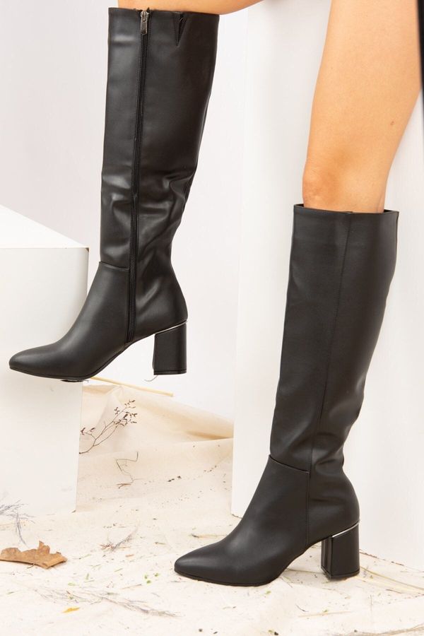 Fox Shoes Fox Shoes Black Faux Leather Women's Boots