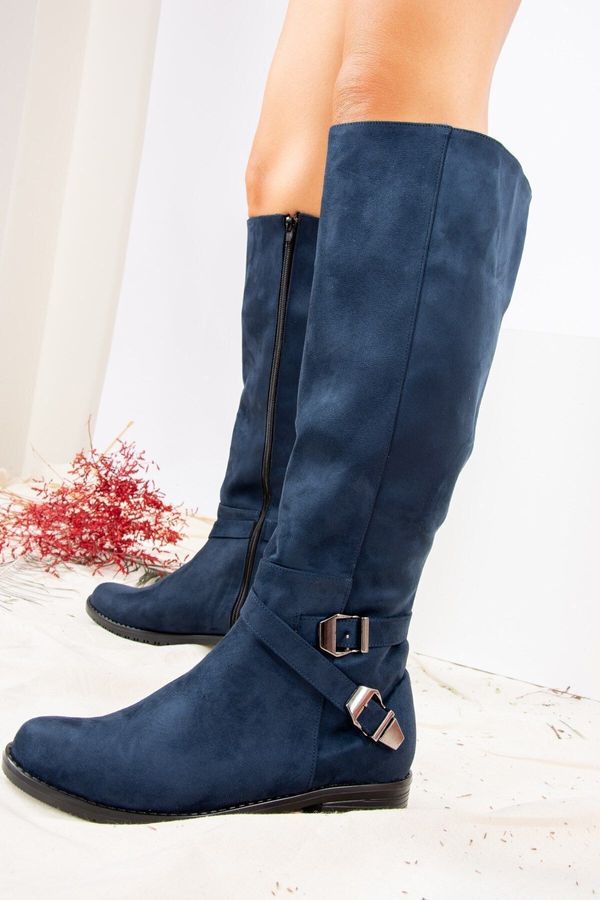 Fox Shoes Fox Shoes Navy Blue Women's Suede Boots