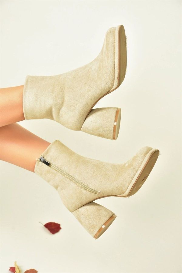 Fox Shoes Fox Shoes Skinny Suede Women's Boots with Thick Heels