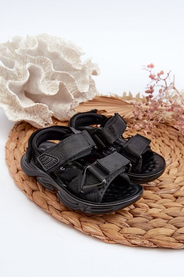 FR1 FR1 Children's Sandals with Velcro Fastening Black Orretta