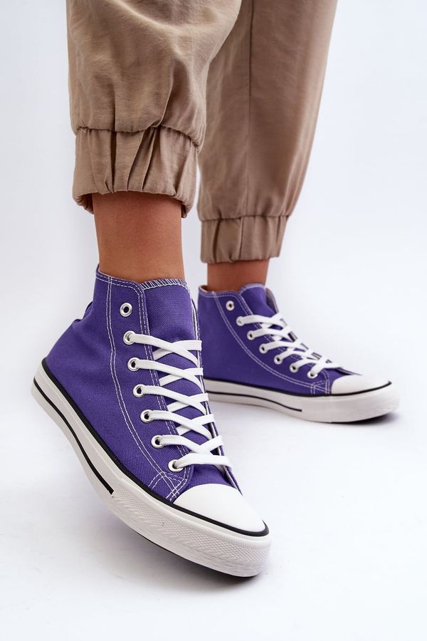 FR1 FR1 Women's Classic High Sneakers Violet Remos