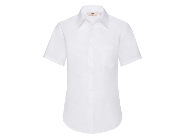 Fruit of the Loom FRUIT OF THE LOOM F18•LADIES SHORT SLEEVE POPLIN SHIRT