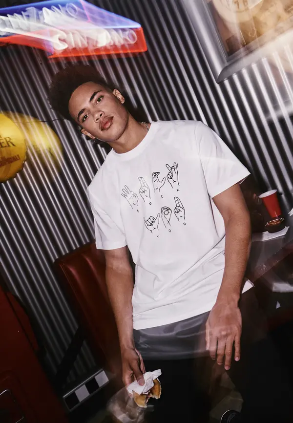 Mister Tee FU Sign Language T-Shirt White