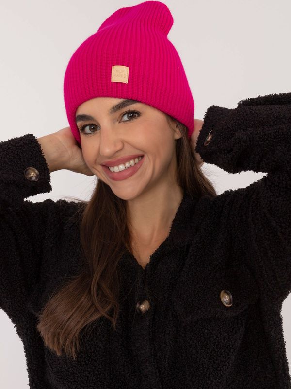 Fashionhunters Fuchsia hat with RUE PARIS patch