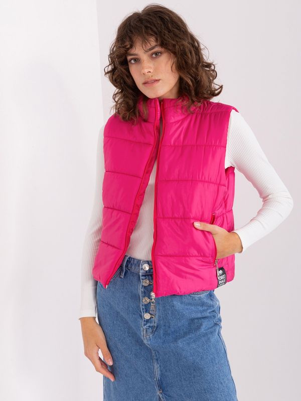 Fashionhunters Fuchsia quilted vest