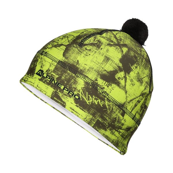 ALPINE PRO Functional cap with pompom ALPINE PRO ABERE sulphur spring