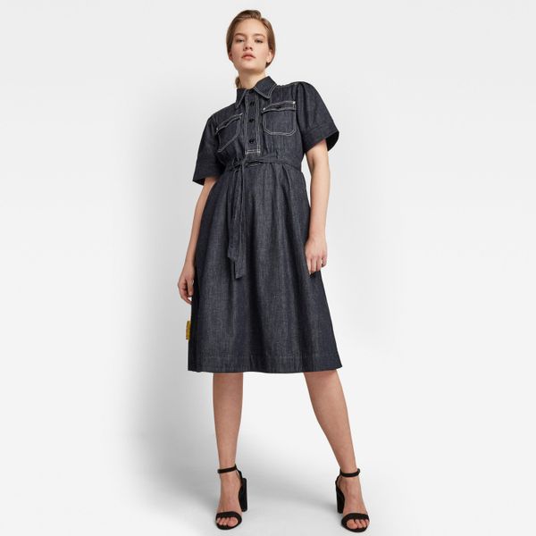 G Star G-STAR Dress - Scouting dress s\s shirt blue