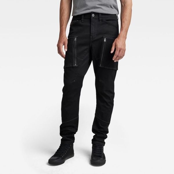 G Star G-STAR Nohavice - Zip Point 3D skinny cargo black