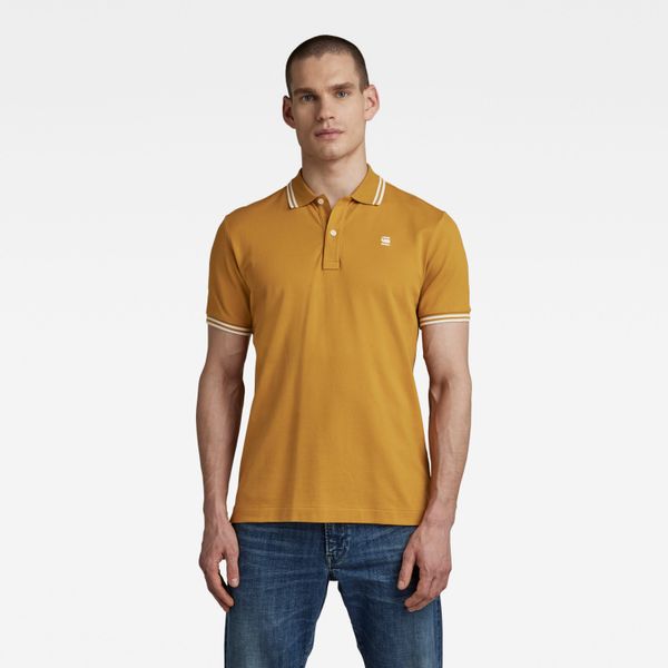 G Star G-STAR Polo shirt - Dunda slim stripe polo s\s yellow