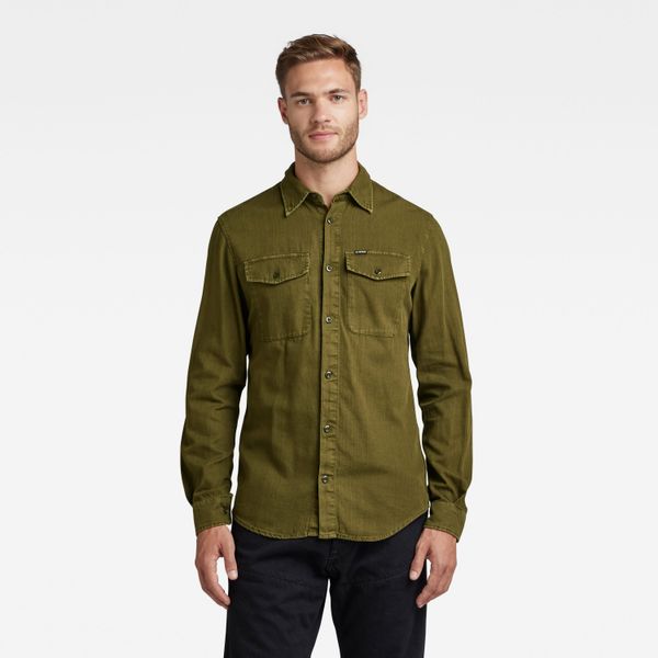 G Star G-STAR Shirt - Marine slim shirt l\s green