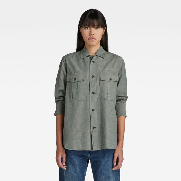 G Star G-STAR Shirt - Officer BF shirt l\s wmn grey