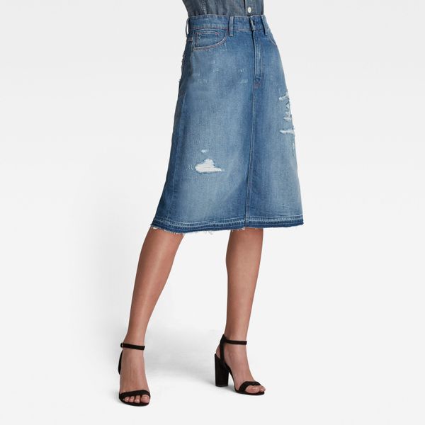 G Star G-STAR Skirt - 3301 A-line Midi rp Skirt Denim