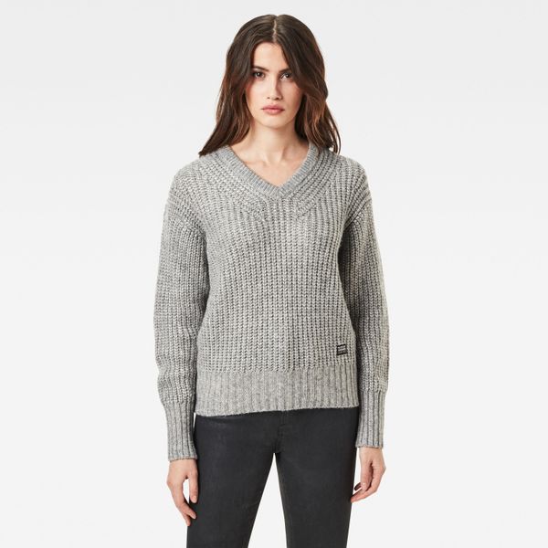 G Star G-STAR Sweater - Villarn loose in knit wmn l\s grey