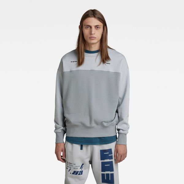 G Star G-STAR Sweatshirt - Color block oversized sw r grey