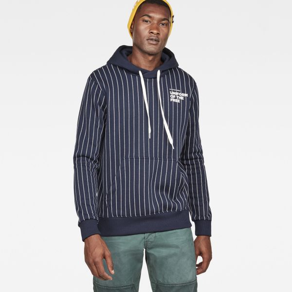 G Star G-STAR Sweatshirt - Core hdd sw pinstr 1 ao l\s blue