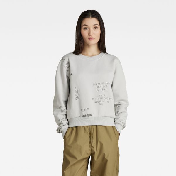 G Star G-STAR Sweatshirt - Cropped ao loose sw wmn grey