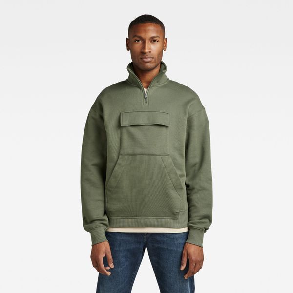 G Star G-STAR Sweatshirt - Double points loose skipper sw zelená