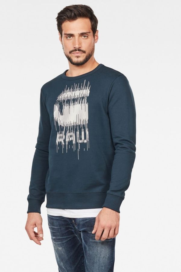 G Star G-STAR Sweatshirt - Graphic 8 r sw l\s steel-blue