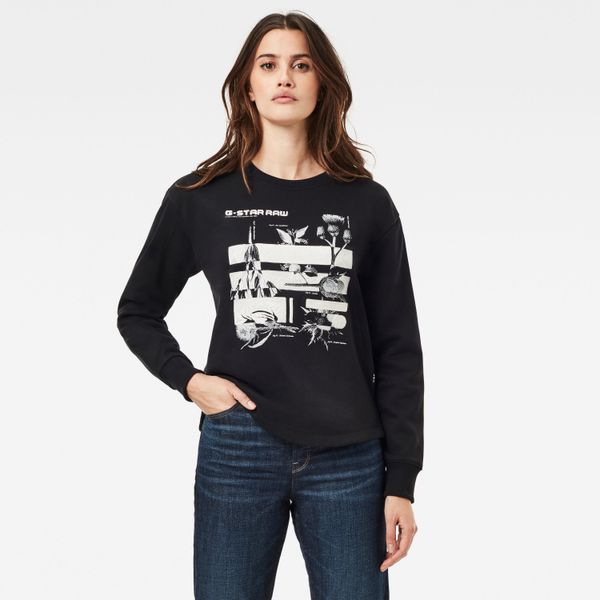 G Star G-STAR Sweatshirt - Graphic thistle xzyph r sw wmn l\s black