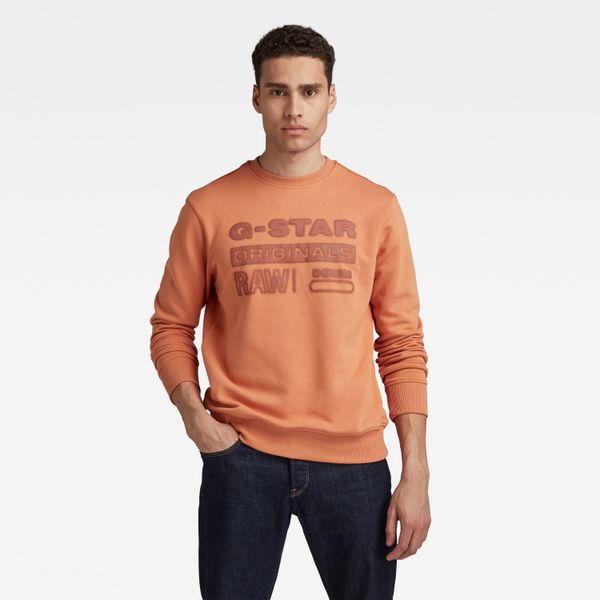 G Star G-STAR Sweatshirt - Originals logo sw orange