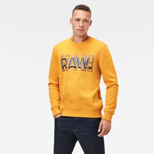 G Star G-STAR Sweatshirt - Raw dot r sw l\s orange