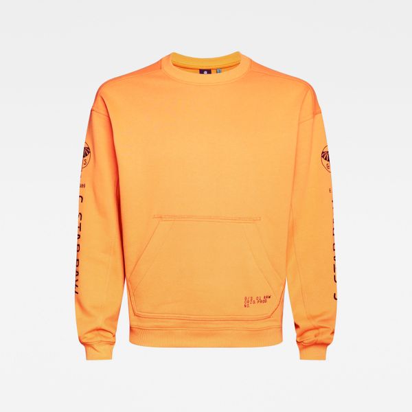 G Star G-STAR Sweatshirt - Sleeve Graphic Sweat orange