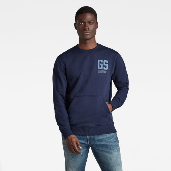 G Star G-STAR Sweatshirt - Stitch pocket r sw blue