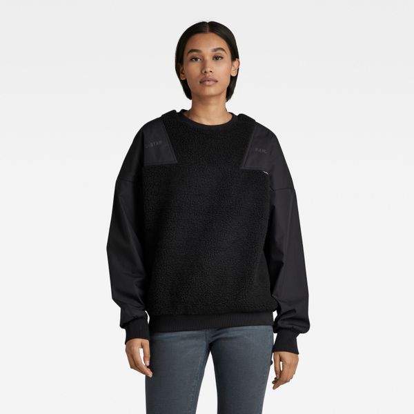 G Star G-STAR Sweatshirt - Teddy woven mix r sw wmn black