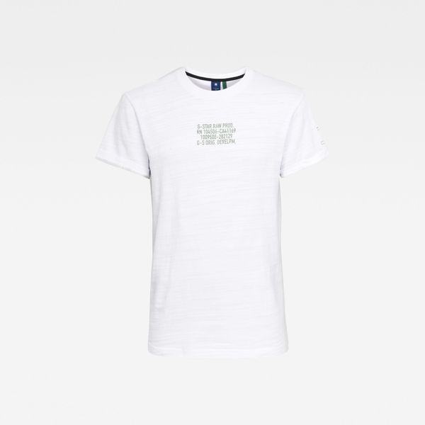 G Star G-STAR T-shirt - Chest text graphic r t white