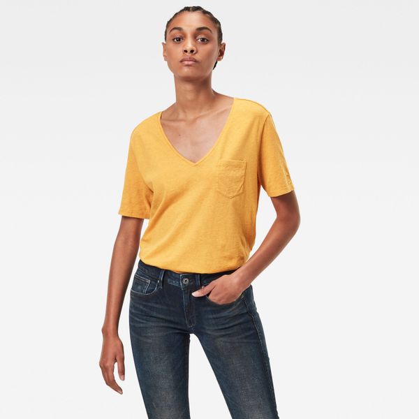 G Star G-STAR T-shirt - Core ovvela v t wmn s\s yellow