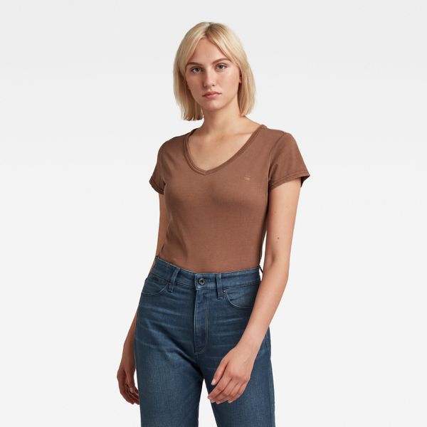 G Star G-STAR T-shirt - Eyben slim in t wmn s\s from brown