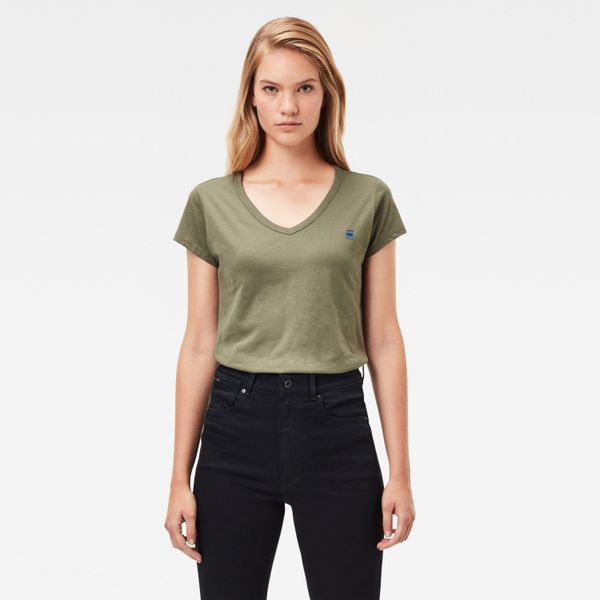 G Star G-STAR T-shirt - Eyben slim v t wmn s\s green