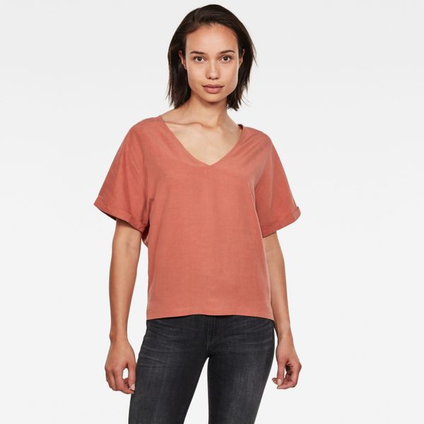 G Star G-STAR T-shirt - Joosa woven tee wmn s\s orange